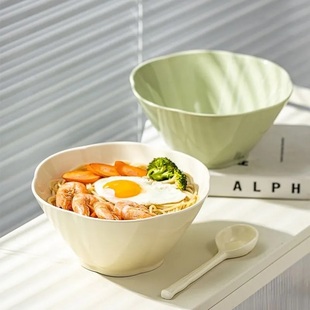 ins面碗家用陶瓷拉面碗斗笠碗6英寸汤碗高级感面条碗沙拉碗吃饭碗