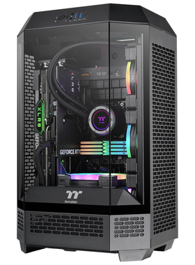 TT机箱Tower 300  600海景房机箱Matx主板360水冷台式机电脑机箱