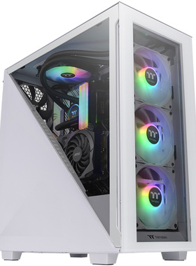 Tt机箱Divider 300TG白色360水冷ATX主板TYPEC台式机电脑办公电竞