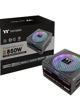 Tt钢影GF3 ARGB 850W金牌模组ATX3.0日系电容十年质保台式机电源
