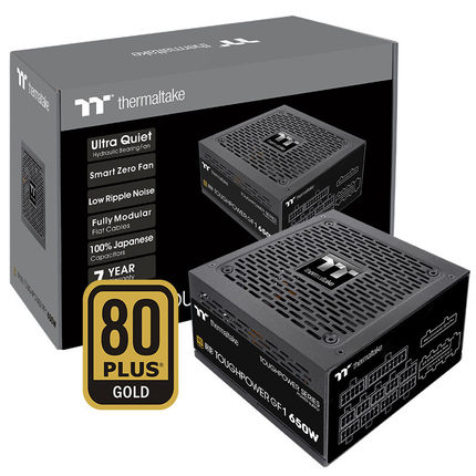 Tt钢影GF1 PF1 650W 850W 1200W金牌模组日系电容台式电脑电源ATX