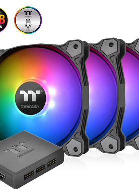 Tt台式机电脑机箱散热水冷风扇Pure Plus 12cm 14cm ARGB白色静音