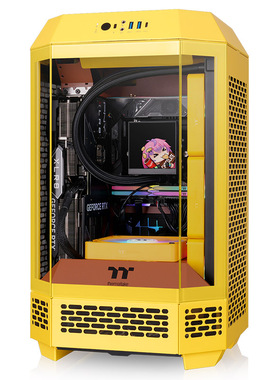 TT机箱Tower 250海景房机箱itx主板360水冷台式机电脑办公主机箱