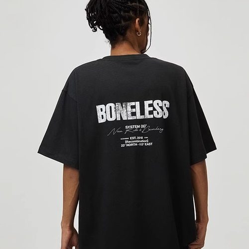 BONELESS官方折扣后背斑驳T恤