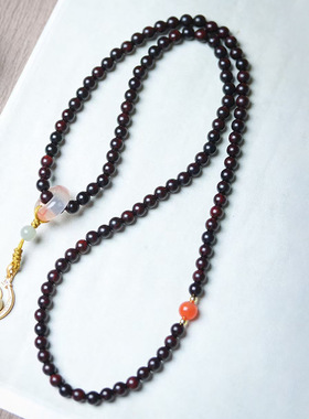 DIY月兔款印度小叶紫檀手链 念珠厂家批发规格5MM男女装饰品文玩