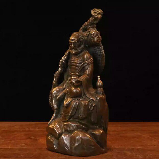 铜达摩祖师仿古做旧古玩杂件达摩像店铺公司家用装饰品摆件