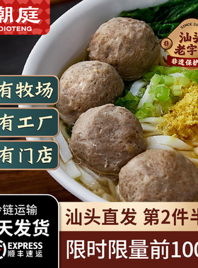 汕头直销】潮庭潮汕牛肉丸正宗手打潮州特产牛筋丸子烧烤火锅食材
