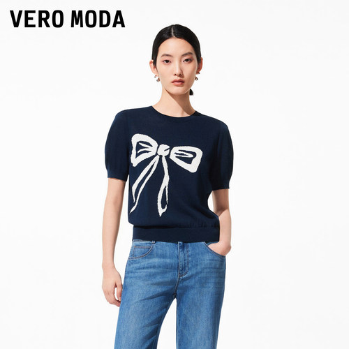 VeroModa正肩短袖针织衫