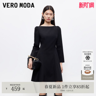 一字圆领简约A字收腰短裙大气优雅 新款 Vero Moda连衣裙2026春季