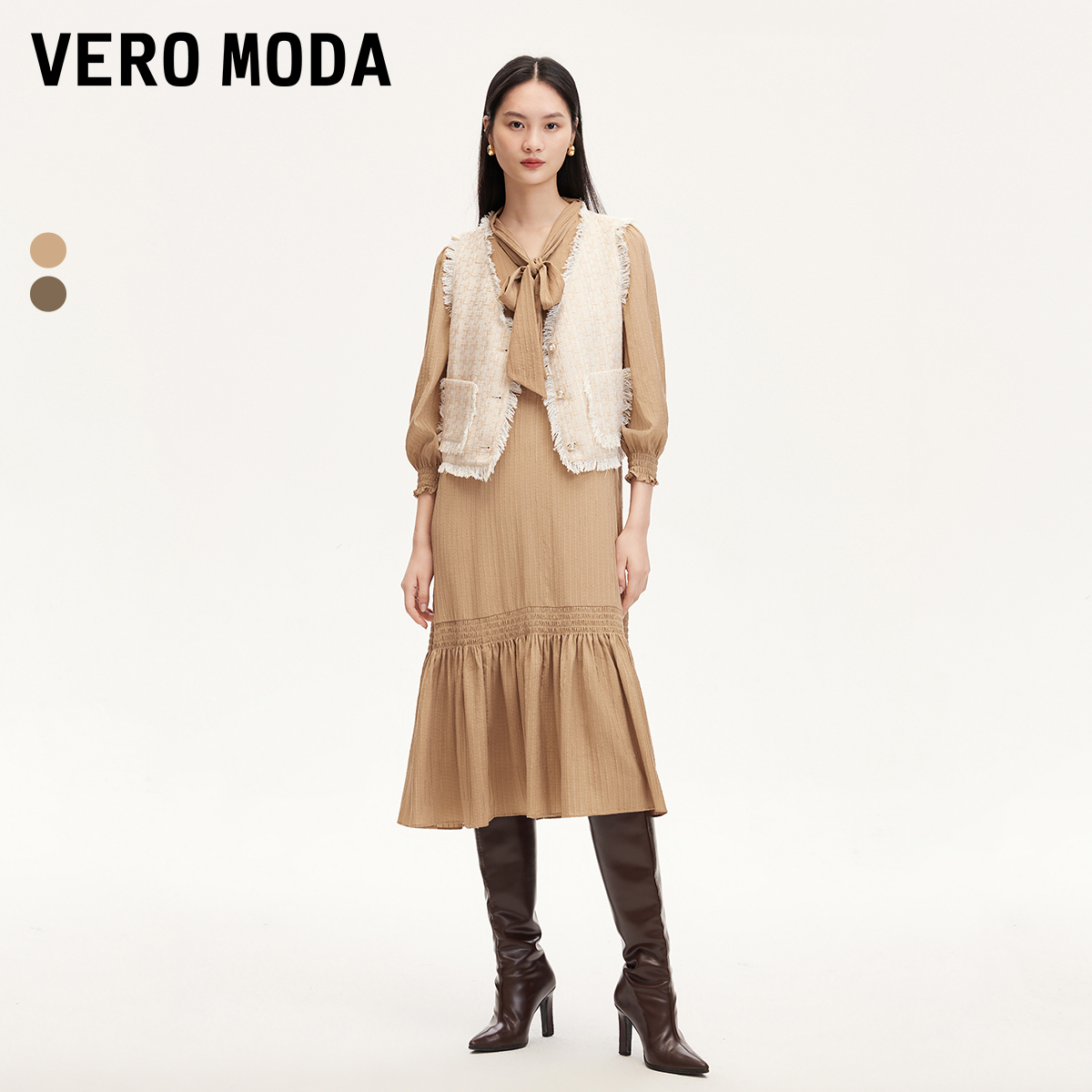 VeroModa马甲系带连衣裙女