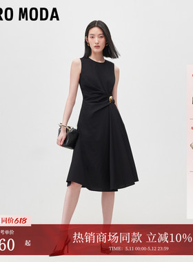 Vero Moda连衣裙2026夏季腰部扭结连衣裙圆领无袖中长裙32627B024