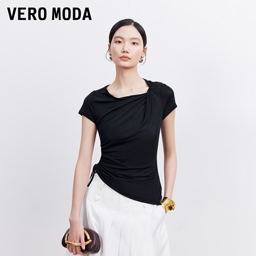 VeroModa可调节抽绳T恤