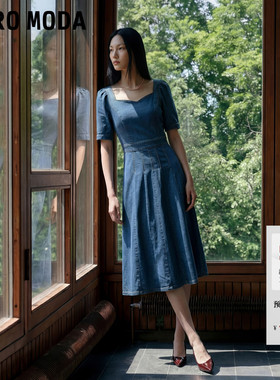 Vero Moda连衣裙2026夏季新款泡泡袖立体蝴蝶结A字长裙326242005