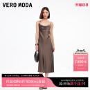 荡领收腰吊带裙优雅大气32537A006 新款 Vero Moda连衣裙2025秋季