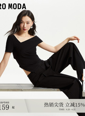 Vero ModaT恤女春季含棉修身短袖纯色百搭时尚3253T1001
