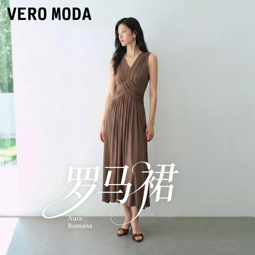 VeroModa连衣裙收腰无袖V领