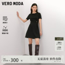 含莱赛尔醋纤圆领腰部双扣设计短裙 新款 Vero Moda连衣裙2025夏季