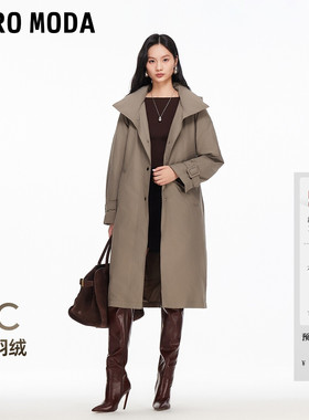 Vero Moda羽绒服2026春季新款可拆腰带帽子袖袢风衣百搭326112003