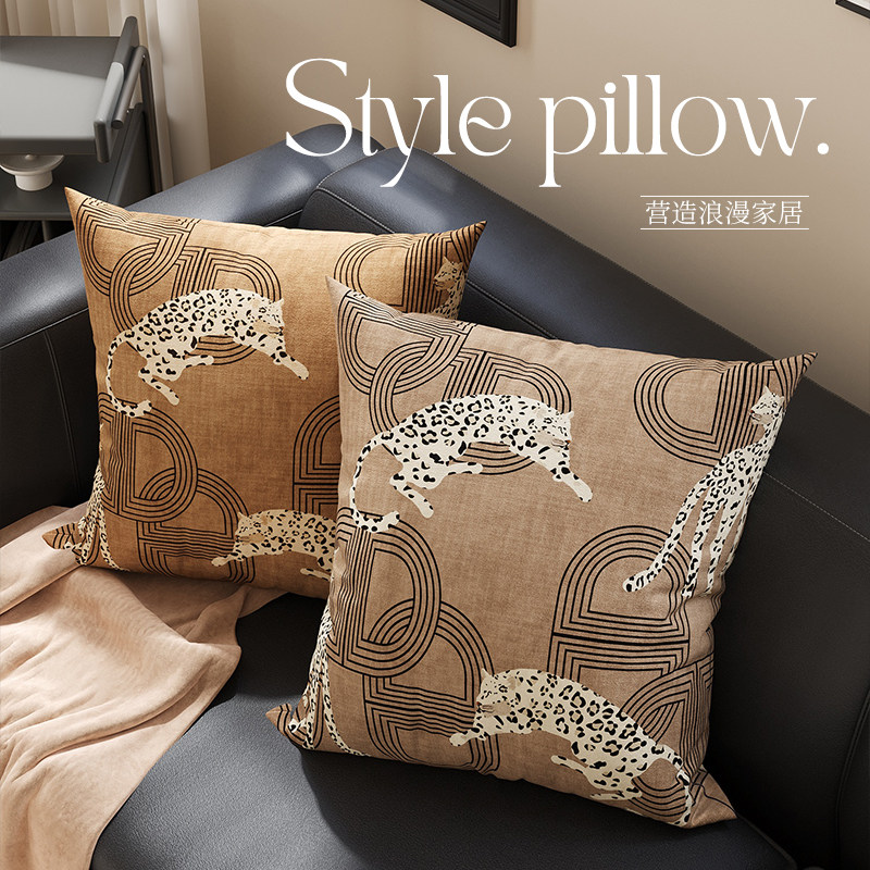 轻奢沙发抱枕含芯客厅靠背垫中古高级氛围感卧室飘窗床头靠垫靠枕