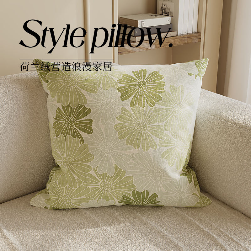 创意简约沙发抱枕客厅不含芯靠枕网红民宿奶油风卧室床上枕套枕芯