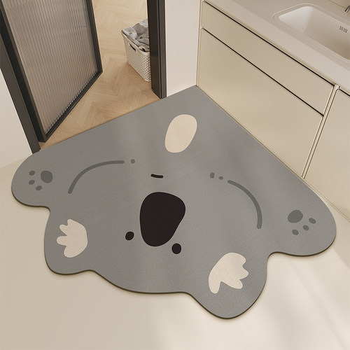 浴室硅藻泥软垫子卡通家用厕所门口防滑脚垫卫生间地垫强吸水地毯