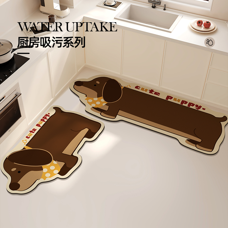厨房地垫专用卡通异形吸水垫易打理吸油防滑可擦免洗防油耐脏地毯