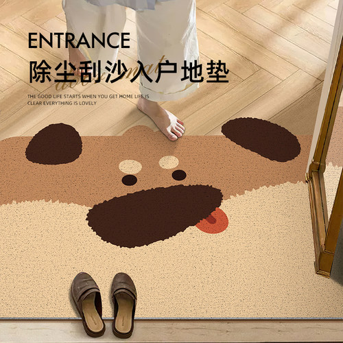 卡通入户门地垫丝圈门垫进门防滑蹭土脚垫日常家用地毯可裁剪定制