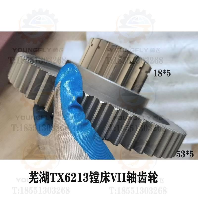 芜湖恒升TX6213 TX6113镗床VII5模18齿拨叉齿轮轴 53齿内外齿轮