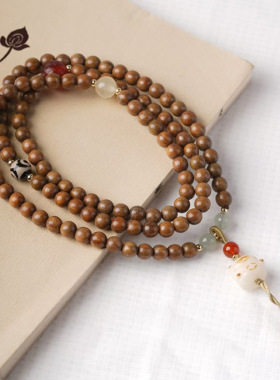 天珠猫猫款DIY绿檀木手链装饰厂家批发规格0.6男女款文玩念珠首饰