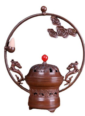 铜貔貅吊香炉 摆件倒流香炉家居工艺品摆件 蓝牙音乐香炉