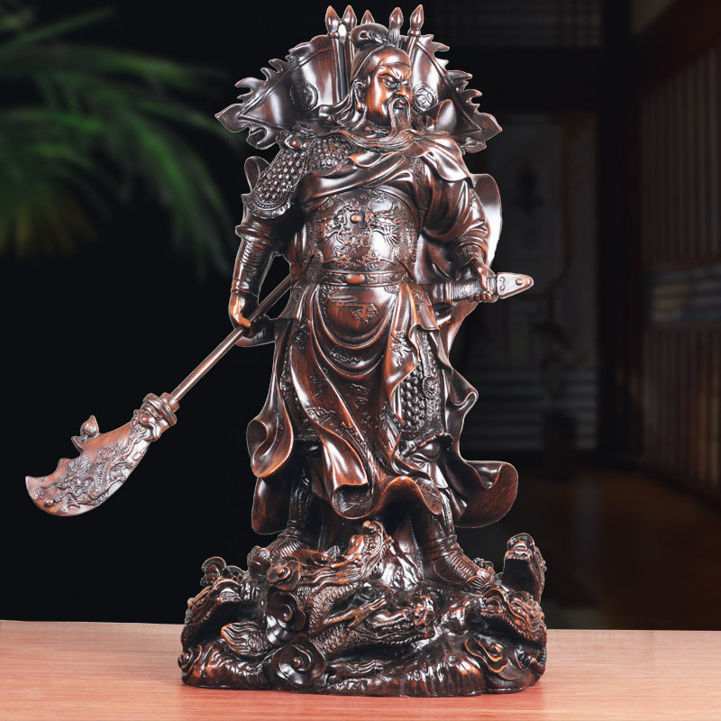 关公摆件武财神关羽关二爷供奉佛像办公室家居客厅开业招财工艺品