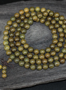 阿根廷绿檀沉水老料原木檀香木108念珠文玩礼品手链装饰厂家批发