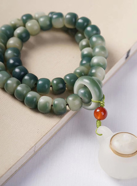 把把壶款DIY飘花菩提车挂挂件 念珠装饰规格8×10男女式文玩装饰