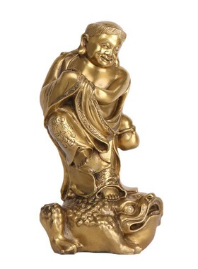 铜刘海戏金蟾摆件 铜金蟾 家居工艺品