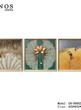 轻奢客厅玄关背景墙餐厅挂画欧式珐琅彩装饰画走廊壁画三联组合画