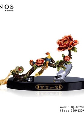 新中式设计师珐琅彩软装饰品