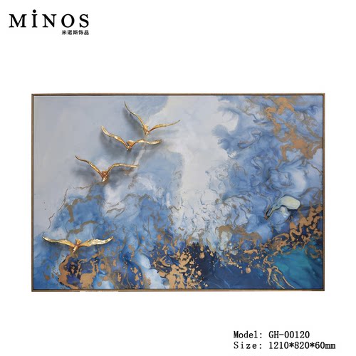 马到成功珐琅彩装饰画客厅玄关背景墙艺术画餐厅现代轻奢走廊挂画