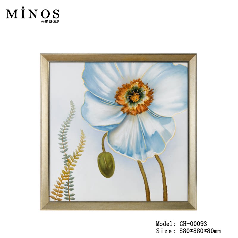 现代轻奢玄关客厅牡丹花开挂画荷塘月色装饰画居家乔迁送礼壁画
