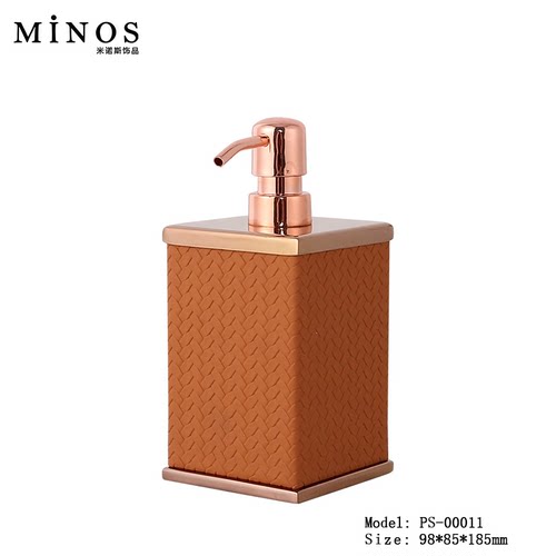 现代轻奢家用实用皮革水晶装饰品
