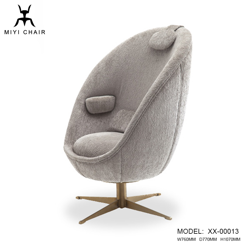 MIYI CHAIR现代轻奢样板房沙发椅子阳台简约家用鸟笼椅皮革休闲椅