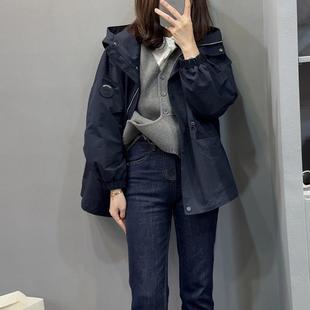 2025爆款 新款 显瘦棉服上衣 秋冬装 连帽冲锋衣外套女加棉加厚中长款