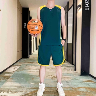 大码 乔丹适配运动套装 短裤 学生篮球服背心球衣短袖 速干跑步 男夏季
