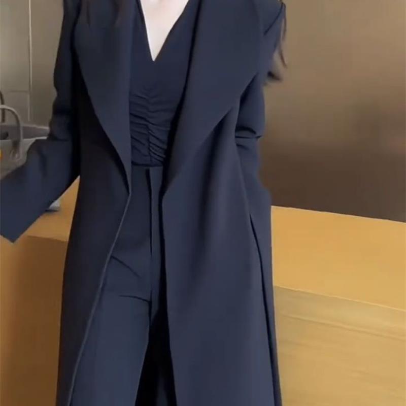 网红时尚中长款风衣外套女2025秋冬新款气质通勤显瘦大衣