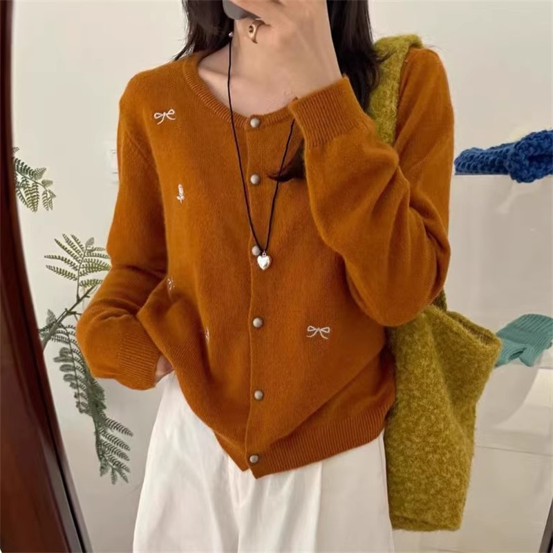 设计感针织开衫女2025新款春装韩系穿搭宽松显瘦毛衣外套开春上衣