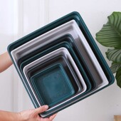 正方形花盆托盘塑料底托加厚接水盘花盆垫底座花盒底树脂四方花盘