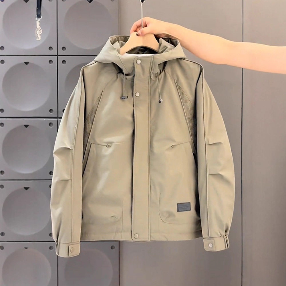 二棉外套男士冲锋衣连帽工装帅气青年百搭休闲棉服男款夹棉夹克男,男装,棉衣,淘宝优惠券,粉丝福利购,淘宝优惠卷