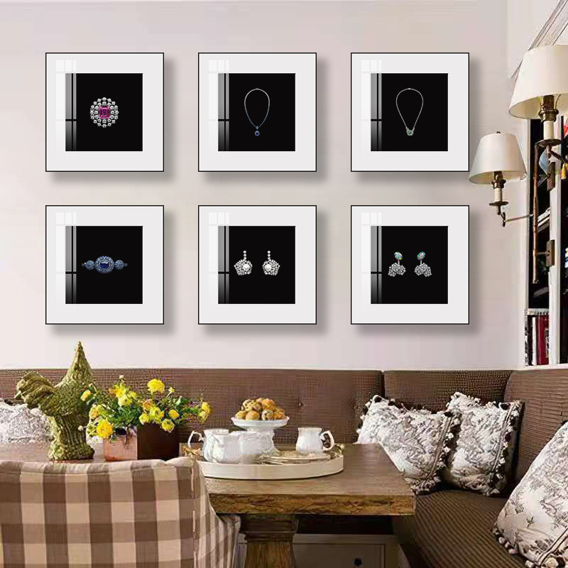 高端钻石手链挂画客厅沙发背景墙装饰画项链奢侈品墙面装饰壁画