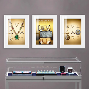 珠宝首饰店装饰画奢侈品回收行典当行寄卖行挂画商场展示柜墙壁画