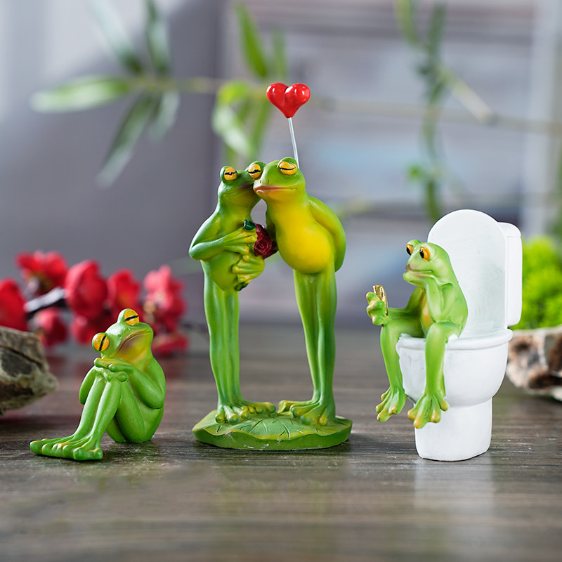 创意可爱青蛙摆件庭院花园园林景观装饰桌面家居装饰品树脂工艺品,家居饰品,桌面摆件,淘宝优惠券,粉丝福利购,淘宝优惠卷