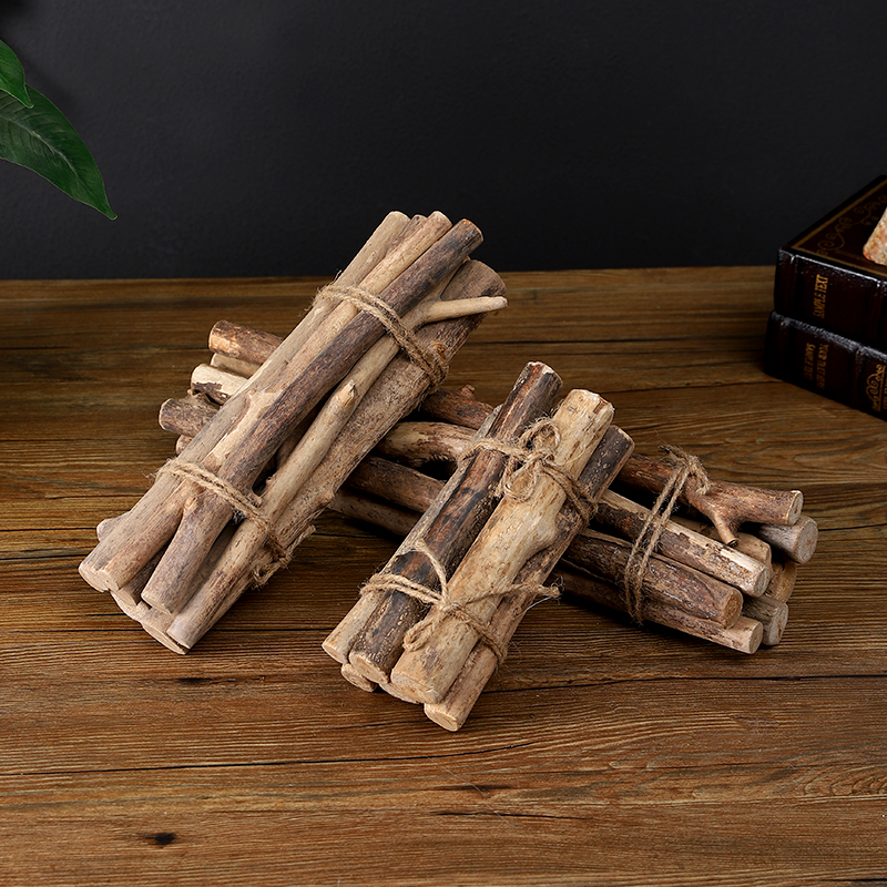 原木树枝装饰摆件微场景道具